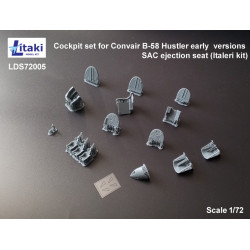 Litaki 72005 1/72 Cockpit Set For Convair B-58 Hustler Early Versions Sac Ejection Seat Italeri Kit