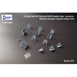Litaki 72006 1/72 Cockpit Set For Convair B-58 Hustler Late Versions Stanley Escape Capsule Italeri Kit