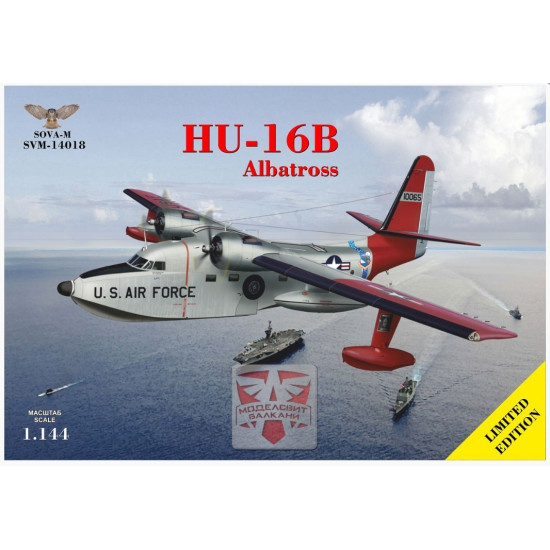 Sova Model 14018 1/144 Hu-16b Albatross Usa Canada Deutschland Plastic Model Kit