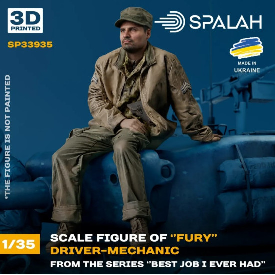 Spalah Sp33935 1/35 Mechanic-driver Of Fury From The Series Best Job I Ever Had
