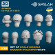 Spalah Sp34435 1/35 Set Of Scale Models Modern Soldiers Heads 10 Pcs
