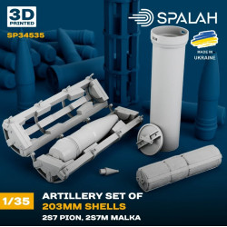 Spalah Sp34535 1/35 Set Of Scale Models Artillery Set Of 203mm Shells 2s7 Pion