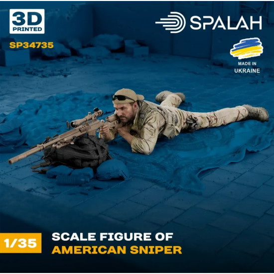 Spalah Sp34735 1/35 Figure American Sniper 3d Printed Scale Model Kit
