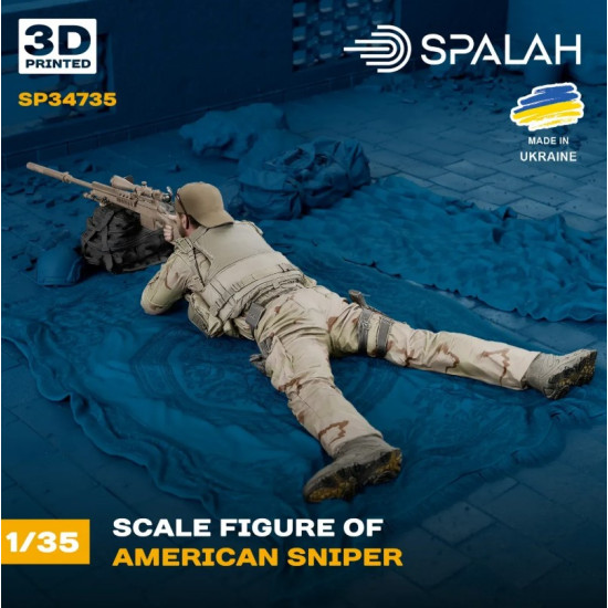 Spalah Sp34735 1/35 Figure American Sniper 3d Printed Scale Model Kit