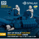 Spalah Sp34935 1/35 Set Of 3 Figures Modern Tank Crew For Families T-64 T-72 T-80 T-90