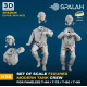Spalah Sp34935 1/35 Set Of 3 Figures Modern Tank Crew For Families T-64 T-72 T-80 T-90
