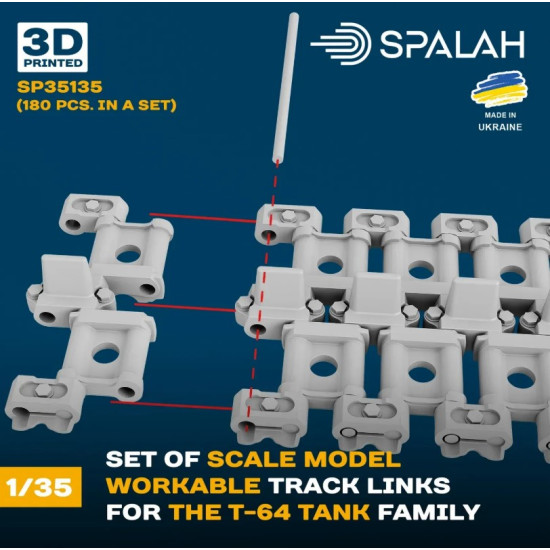 Spalah Sp35135 1/35 Worcable Track Links For The T-64 Tank Family 180 Pcs