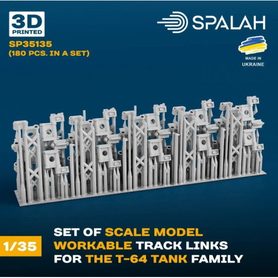 Spalah Sp35135 1/35 Worcable Track Links For The T-64 Tank Family 180 Pcs