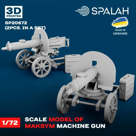 Spalah Sp20672 1/72 Scale Model Maxim Heavy Machine Gun 2 Pcs