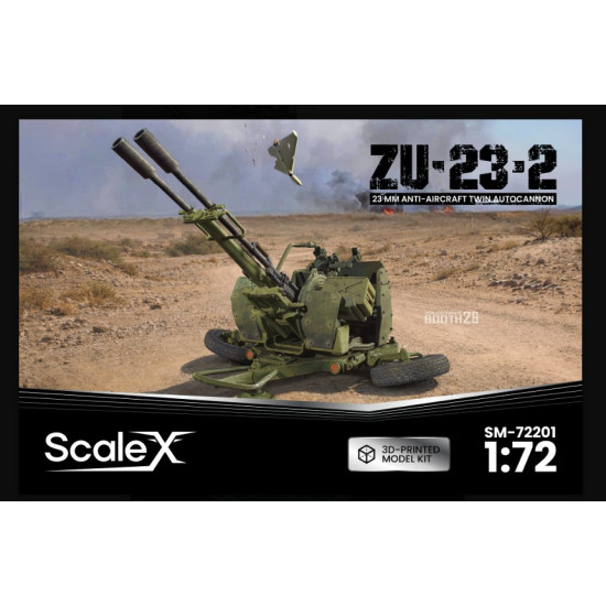 Scalex Sm-72201 1/72 Zu-23-2 With Armored Shields For Scale X