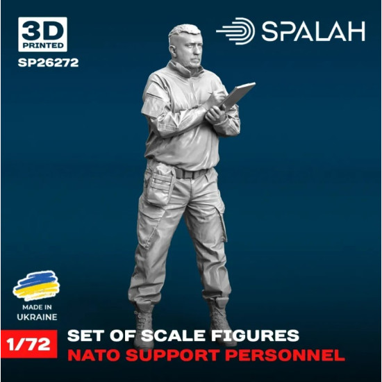 Spalah Sp26272 1/72 Set Of Figures Nato Support Personel