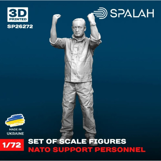 Spalah Sp26272 1/72 Set Of Figures Nato Support Personel