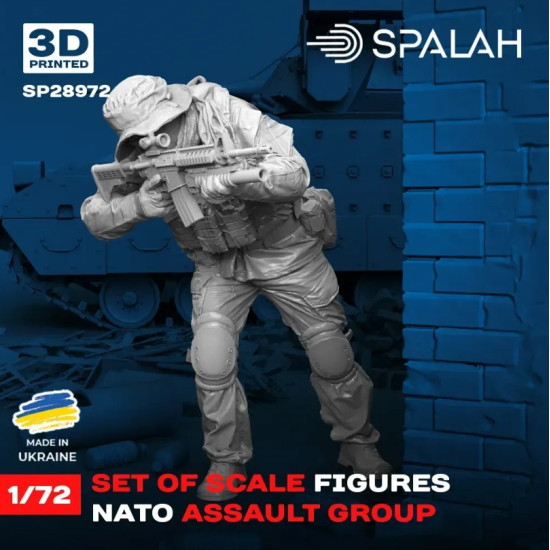Spalah Sp28972 1/72 Set Of Figures Nato Assault Group