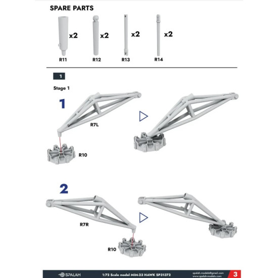 Spalah Sp31372 1/72 Scale Model American Air-defense System Mim-23 Hawk