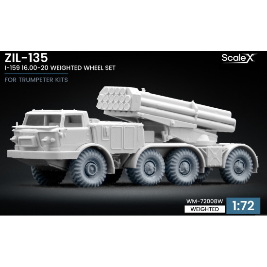 Scalex Wm-72008w 1/72 Zil-135 I-159 Weighted Wheel Set For Trumpeter