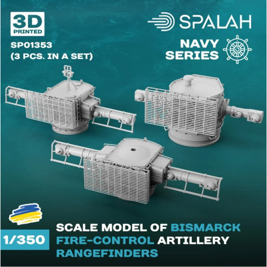 Spalah Sp01353 1/350 Bismark Fire-control Artillery Rangefinders 3 Psc