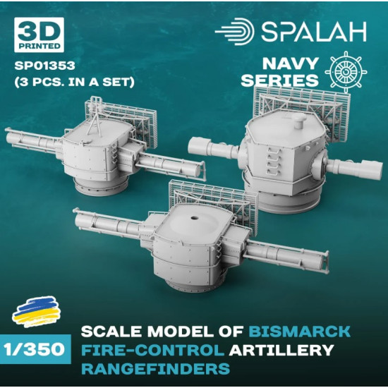 Spalah Sp01353 1/350 Bismark Fire-control Artillery Rangefinders 3 Psc