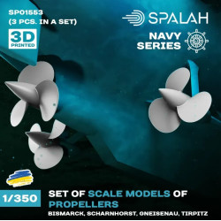 Spalah Sp01553 1/350 Propellers For Bismarck Scharnhorst Gneisenau Tirpitz 3pcs