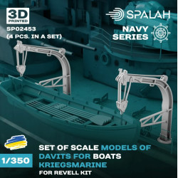 Spalah Sp02453 1/350 Set Of Scale Models Anchors Kriegsmarine 4 Pcs