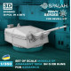 Spalah Sp02653 1/350 Armament 15 Cm Sk C/28 Guns For Biscmarck For Revell 6 Pcs