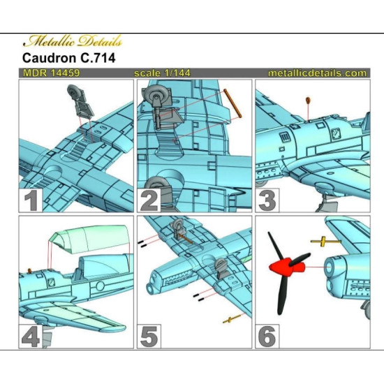 Metallic Details Mdr14459 1/144 Caudron C.714 Aircraft 3d Printed Model Kit