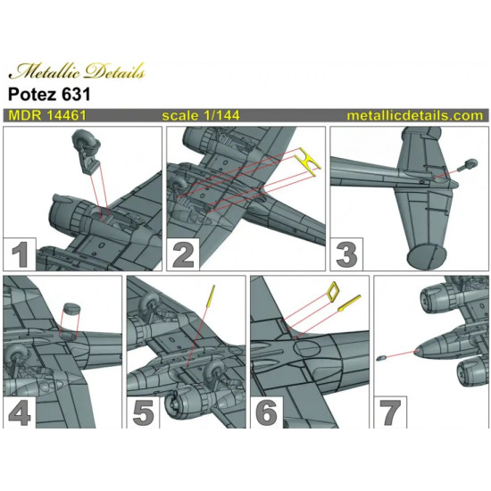 Metallic Details Mdr14461 1/144 Potez 631 Aircraft 3d Printed Model Kit