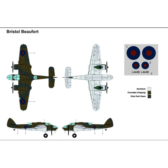 Metallic Details Mdr14462 1/144 Bristol Beaufort Mk.i Aircraft 3d Printed Model