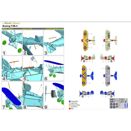 Metallic Details Mdr14463 1/144 Boeing F4b-4 Aircraft 3d Printed Model Kit