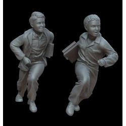 White Stork Miniatures F72165 1/72 Figures Running Boys From Resin 3d Printed