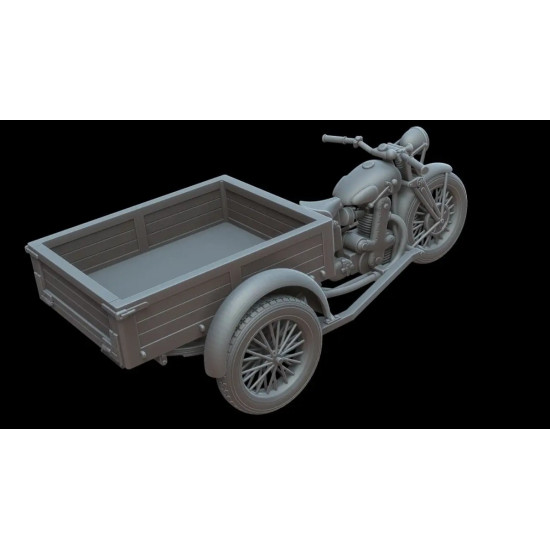 White Stork Miniatures M72020 1/72 Military Motocarro Benelli M36 From Resin 3d Printed