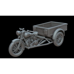 White Stork Miniatures M72020 1/72 Military Motocarro Benelli M36 From Resin 3d Printed