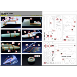 Metallic Details Mdm72001 1/72 B-58 Hustler Masks Italeri Canopy, Exterior Panels And Wheels