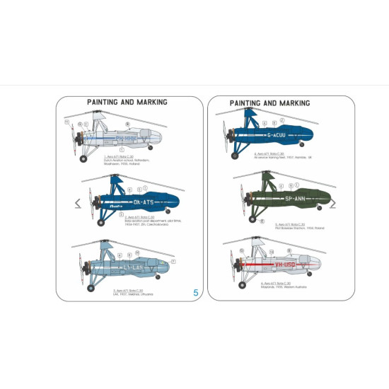 Lf Models Pe7288 1/72 C 30 Autogyro Civilian Users Worldwide Plastic Kit