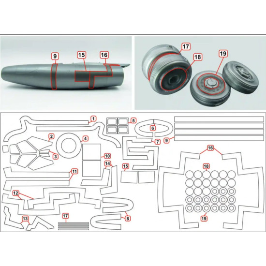 Metallic Details Mdm4831 1/48 B-58 Hustler Painting Masks Revell Monogram