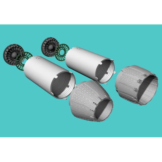 Rise144 Models Rm72033 1/72 F-14d Exhaust Mix Open/Close Tamiya