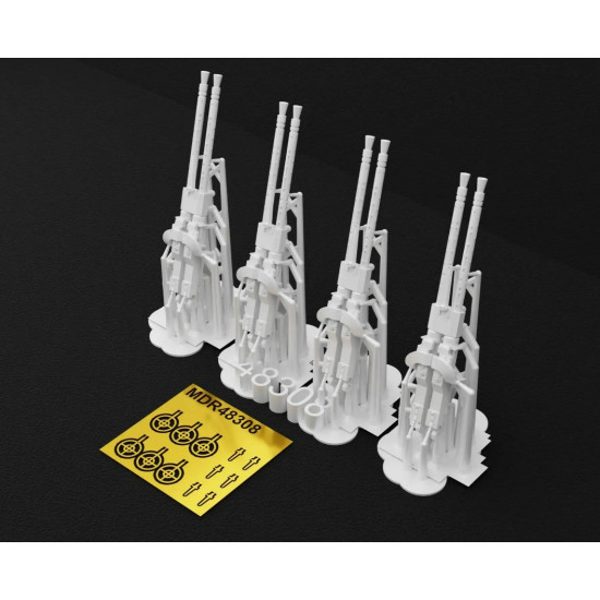 Metallic Details Mdr48308 1/48 Mg 81z Aircraft Machine Gun 4 Pcs