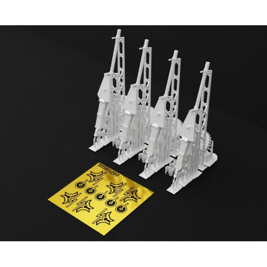 Metallic Details Mdr3280 1/32 Vickers F Aircraft Machine Gun 4 Pcs