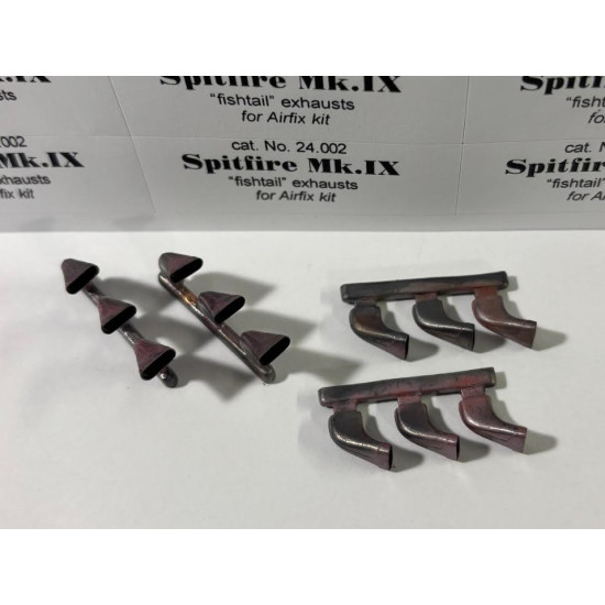 Rexx24002 1/24 Fishtail Exhausts For Spitfire Mk Ix For Airfix
