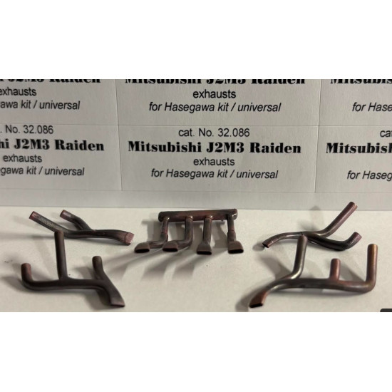 Rexx32086 1/32 Exhaust For Mitsubishi J2m3 Raiden Universal And For Hasegawa