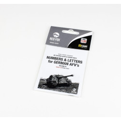 Red Fox Qs35019 1/35 Numbers Letters For German Afvs Vol 01 3d Colored Acrylic Resin Parts