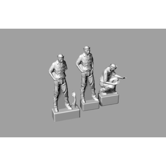 Brengun Brl144201 1/144 Us Navy Sailors For Ww2 Dioramas Figures Kit