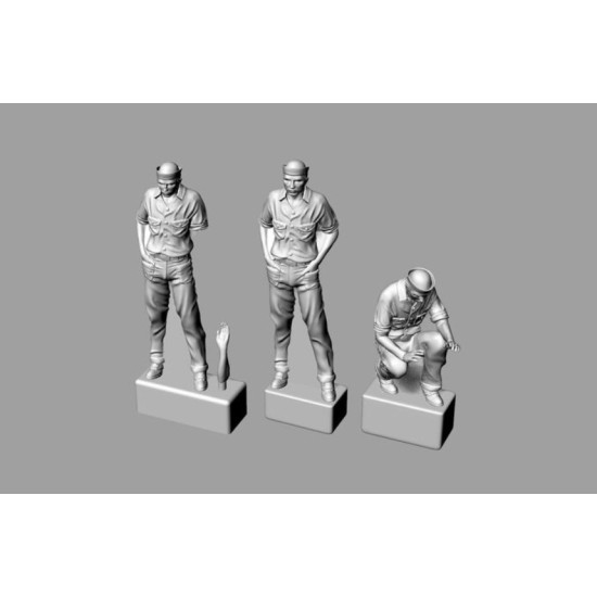Brengun Brl144201 1/144 Us Navy Sailors For Ww2 Dioramas Figures Kit