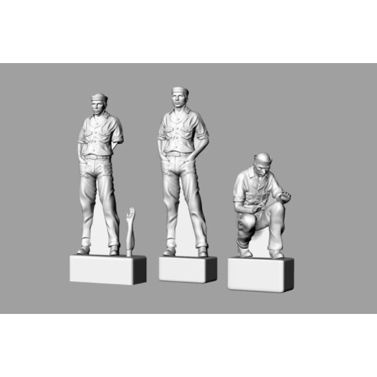 Brengun Brl72294 1/72 Us Navy Sailors For Ww2 Dioramas Figures Kit