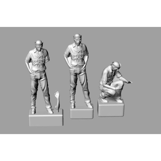 Brengun Brl48181 1/48 Us Navy Sailors For Ww2 Dioramas Figures Kit