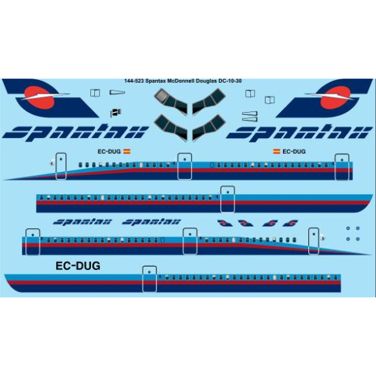 26decals 144-523 1/144 Spantax Final Livery Dc-10-30 Laser Decal