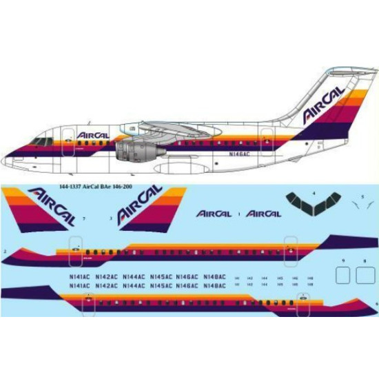 26decals 144-1337 1/144 Aircal Bae 146-200 Laser Decal
