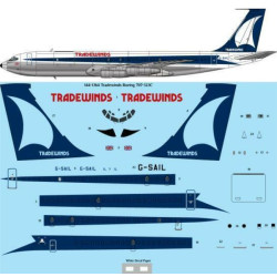 26decals 144-1364 1/144 Tradewinds Boeing 707-320c For Roden Kit Laser Decal