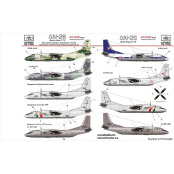Hadmodels Dw-72004 1/72 An-26 Dry-water Decal Sheet