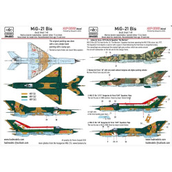 Hadmodels Dw-48005 1/48 Mig-21 Bis Dry-water Decal Sheet
