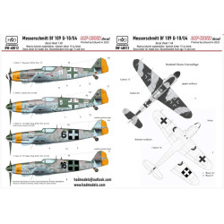 Hadmodels Dw-48012 1/48 Messerschmitt Bf 109 G-10 Dry-water Decal Sheet